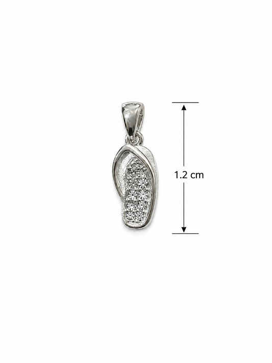 925 Sterling Silver Slipper Shape Pendent