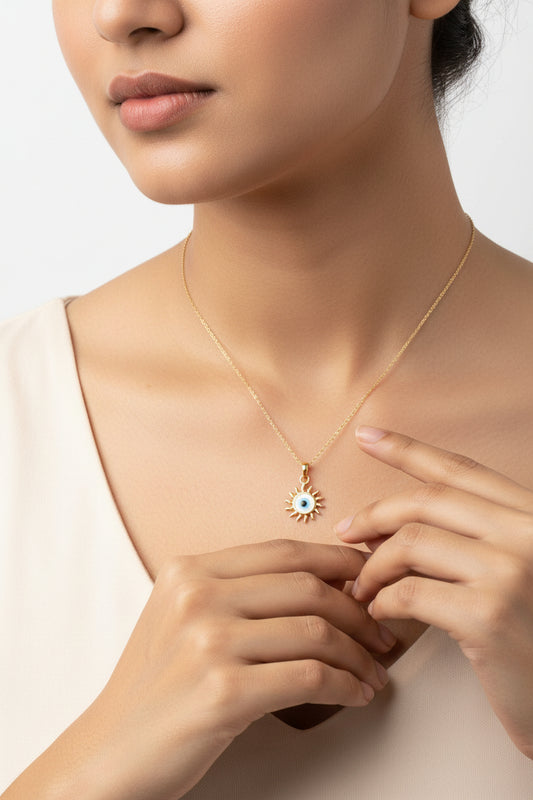 Twinrays Solar Evil Eye Necklace