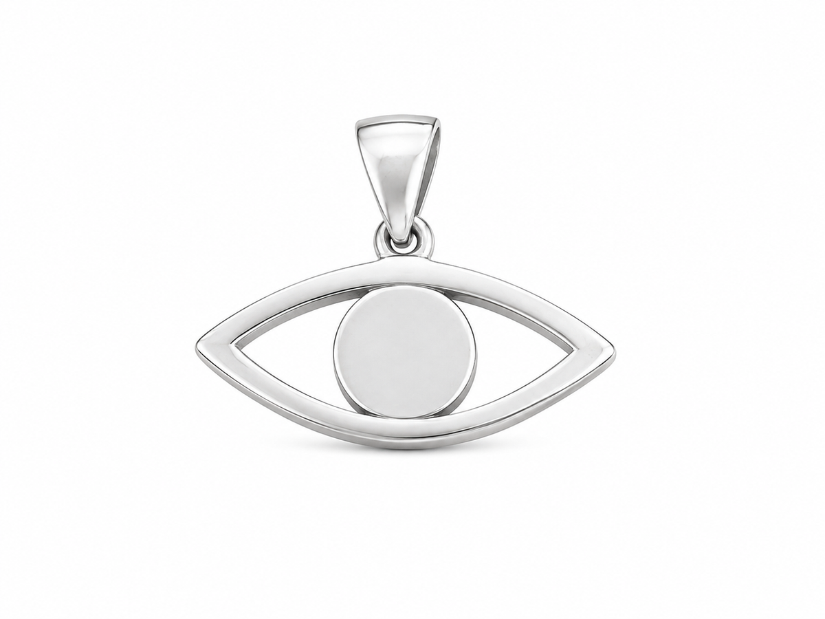 925 Sterling Silver Blue Evil Eye Necklace Pendant