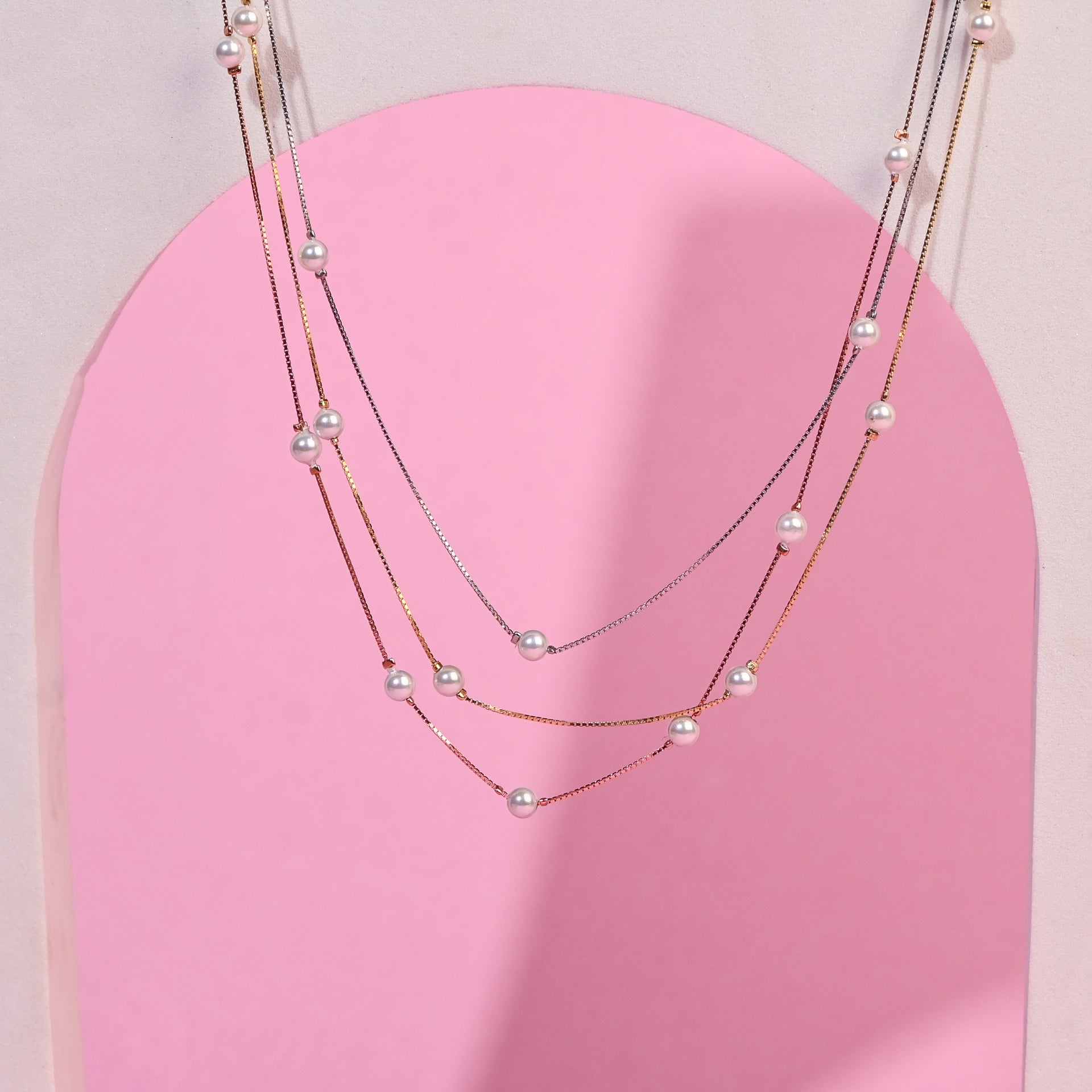 Twinrays Trinity Pearl Necklace