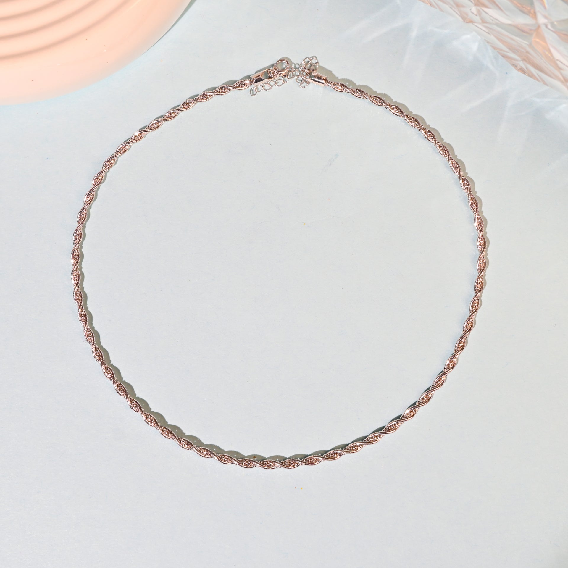 Twinrays Silver Twisted Necklace