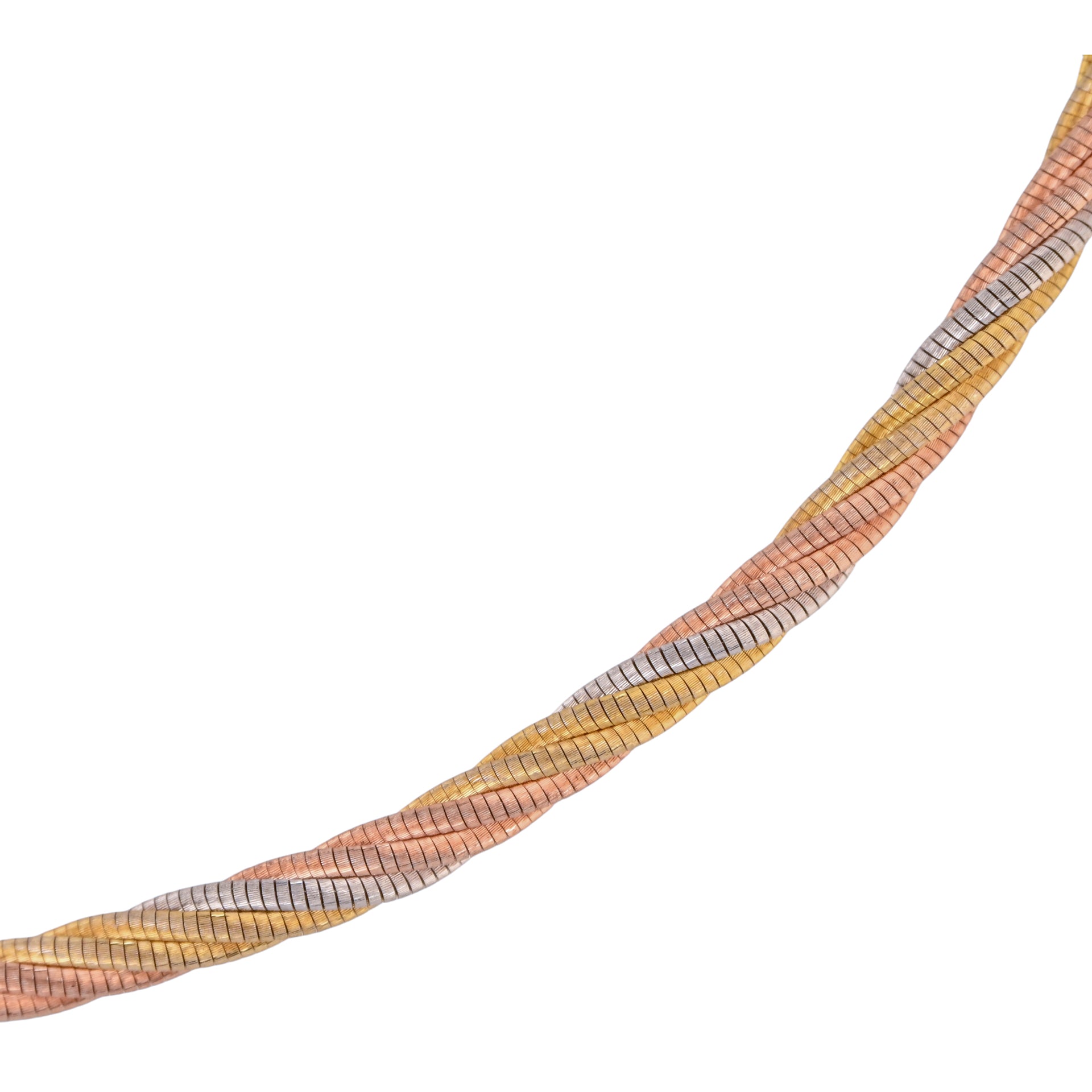 Twinrays Tri-Twisted Silver Necklace