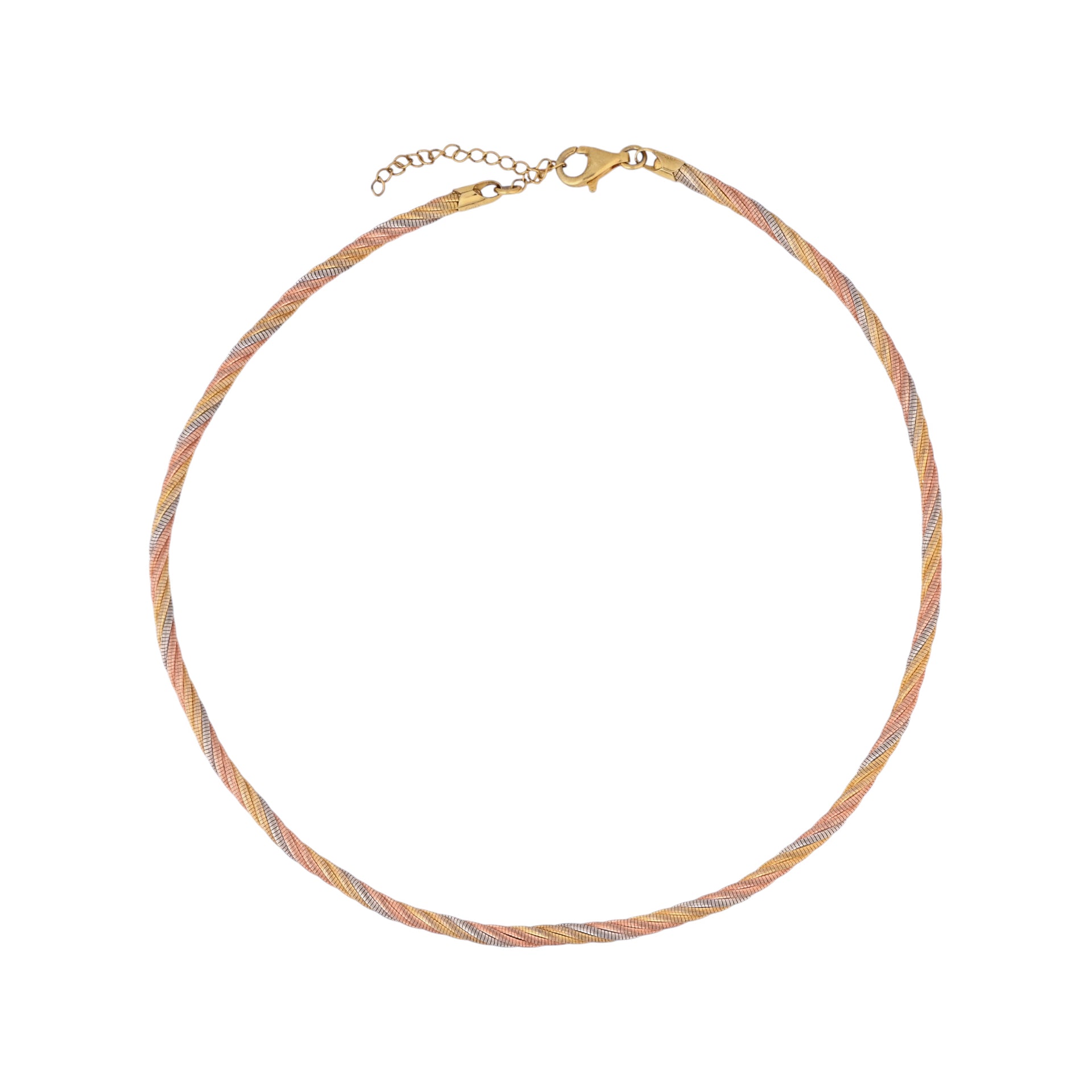 Twinrays Tri-Twisted Silver Necklace