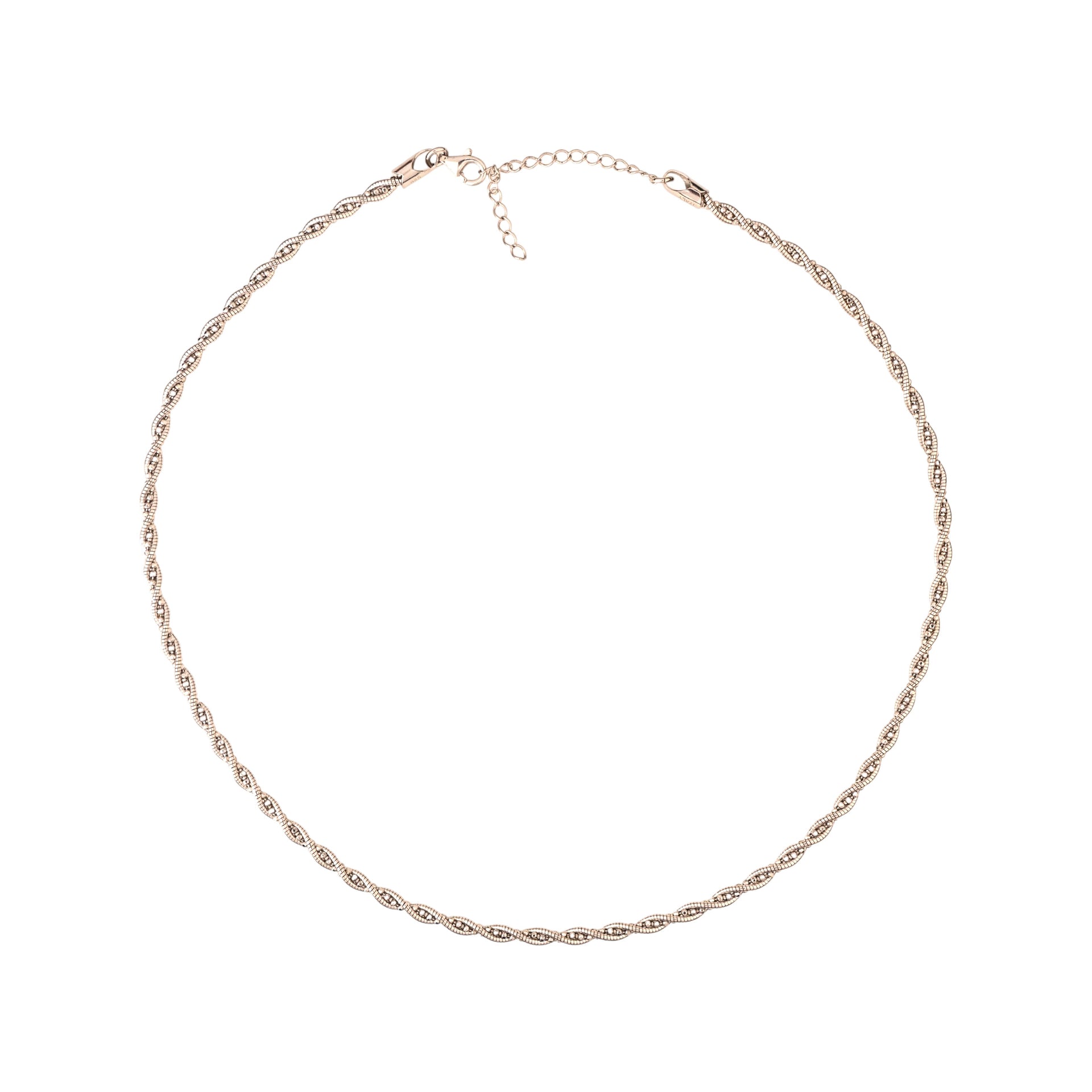 Twinrays Silver Twisted Necklace