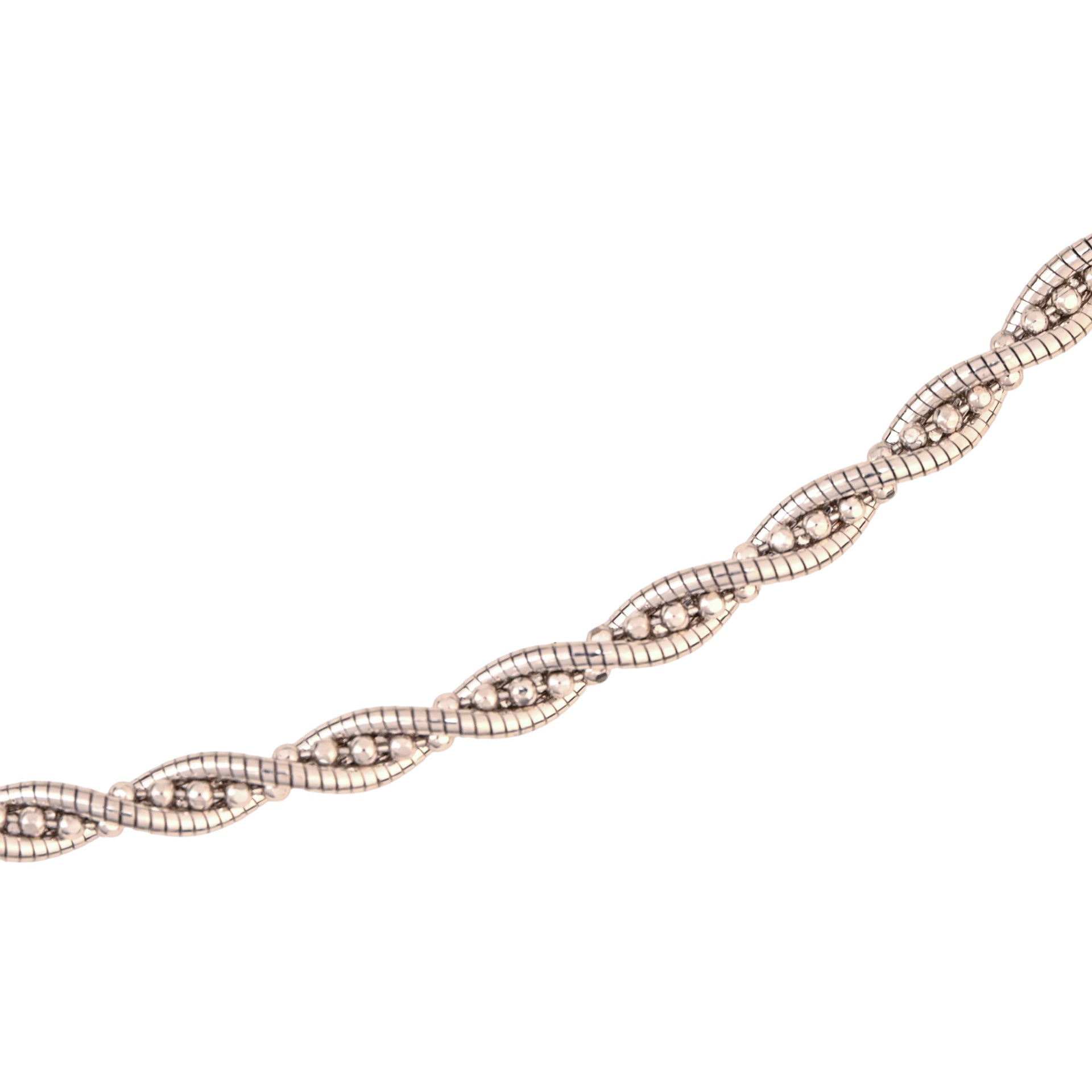 Twinrays Silver Twisted Necklace