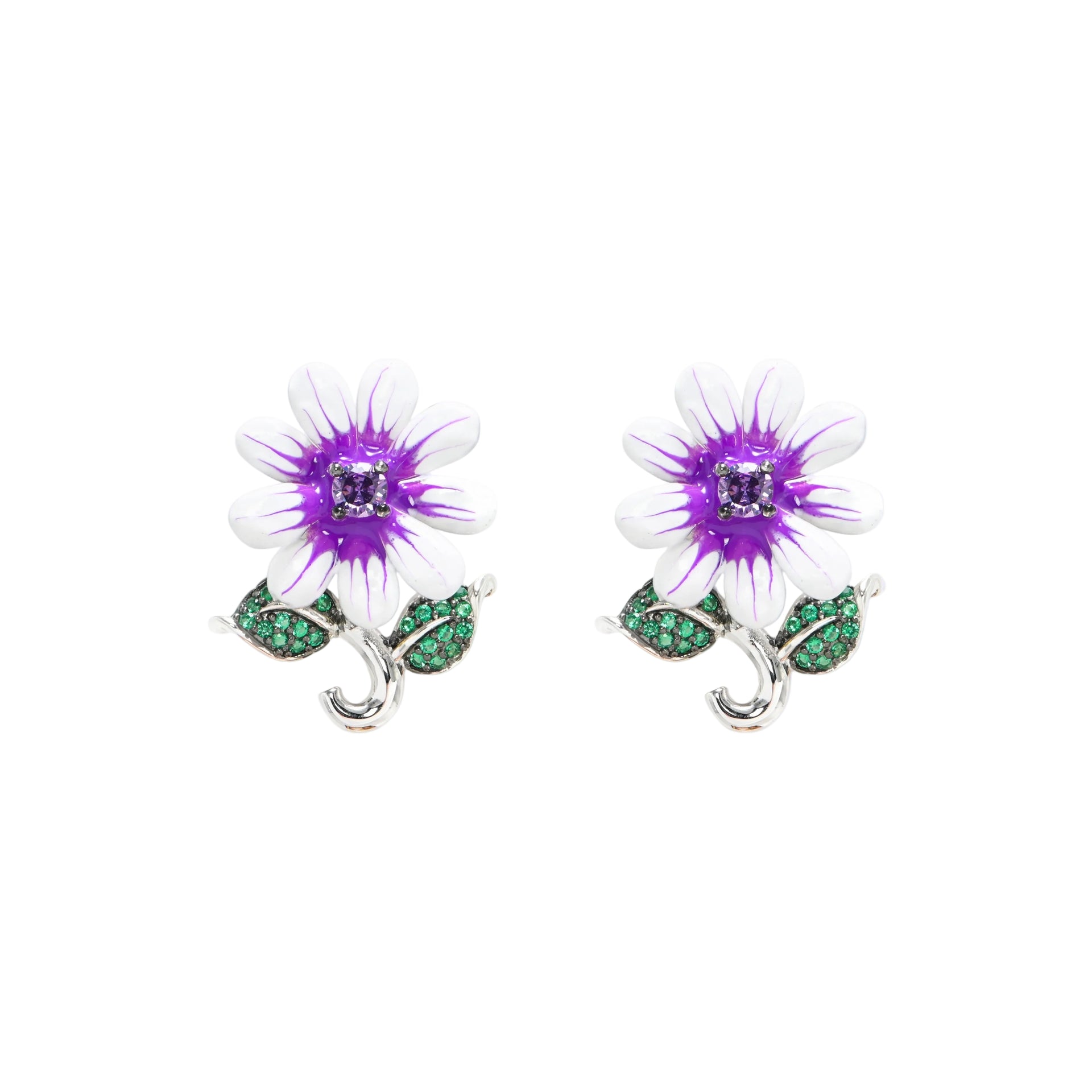 Twinrays Blooming Orchid Studs Earrings