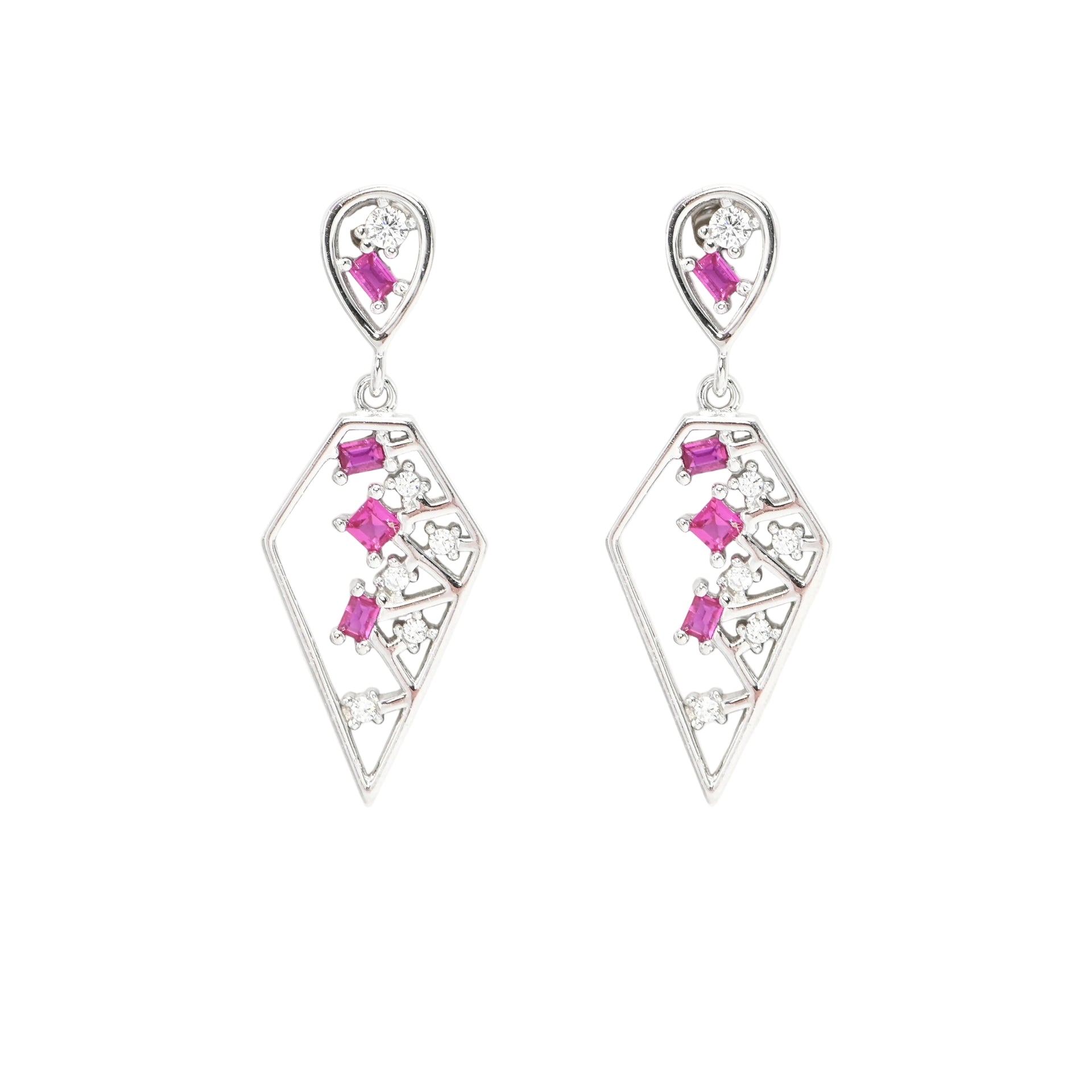 Twinrays Pink Prism Elegance Earrings