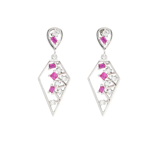 Twinrays Pink Prism Elegance Earrings