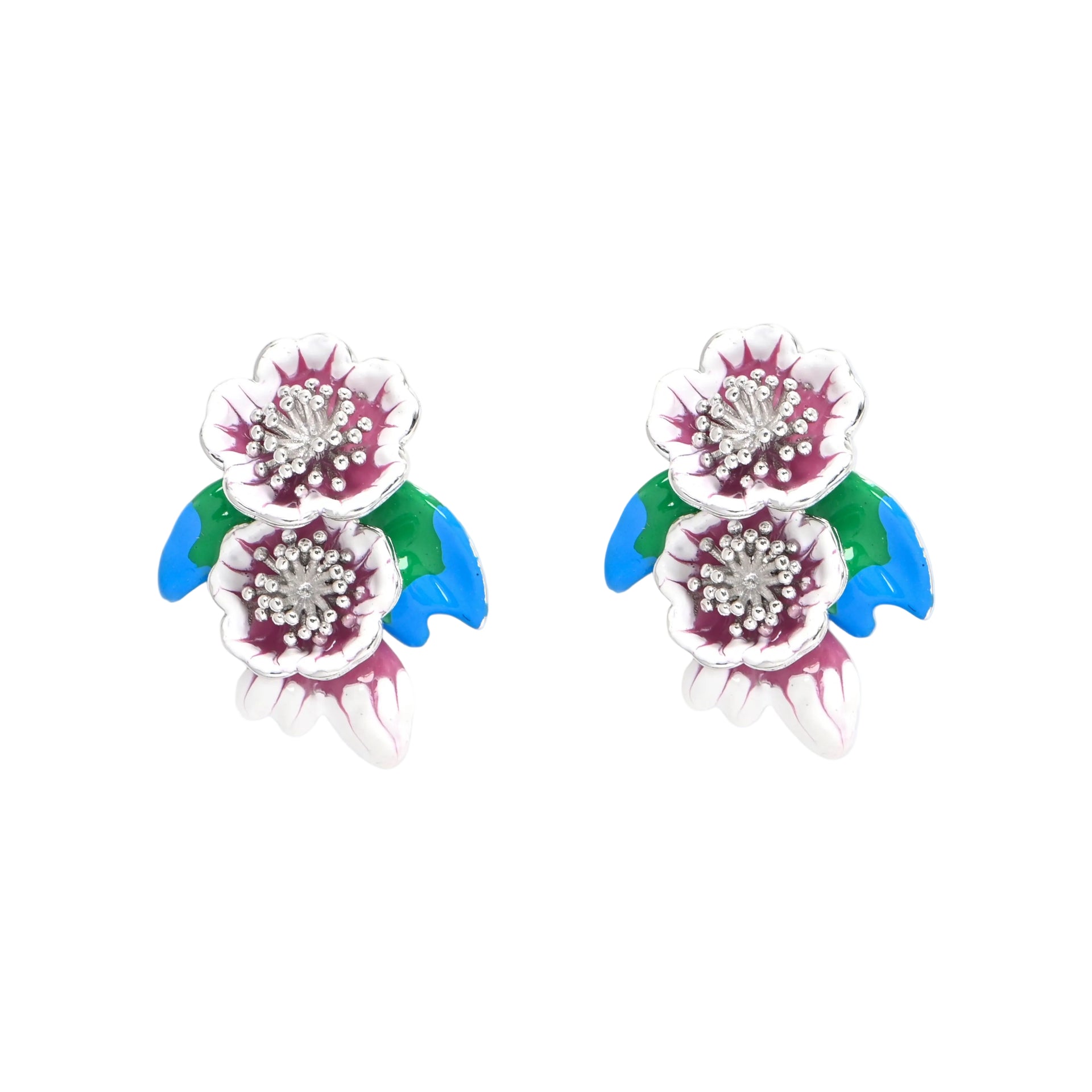 Twinrays Pink Blossoms Earrings
