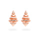 Twinrays Golden Pyramid Drops Earrings