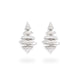 Twinrays Silver Pyramid Drops Earrings