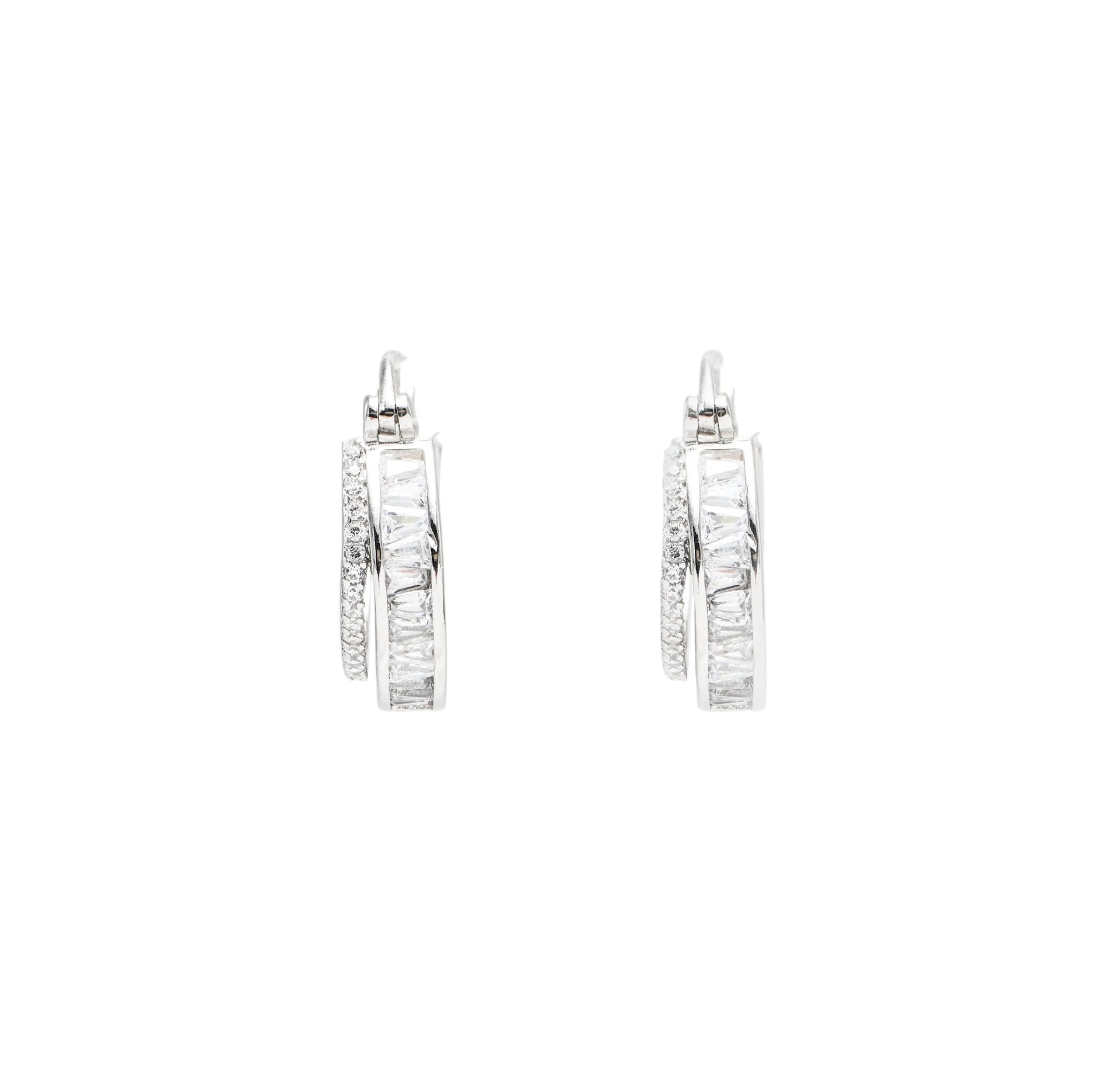 Twinrays Shine Silver Hoop Earrings