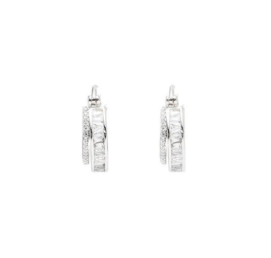 Twinrays Shine Silver Hoop Earrings