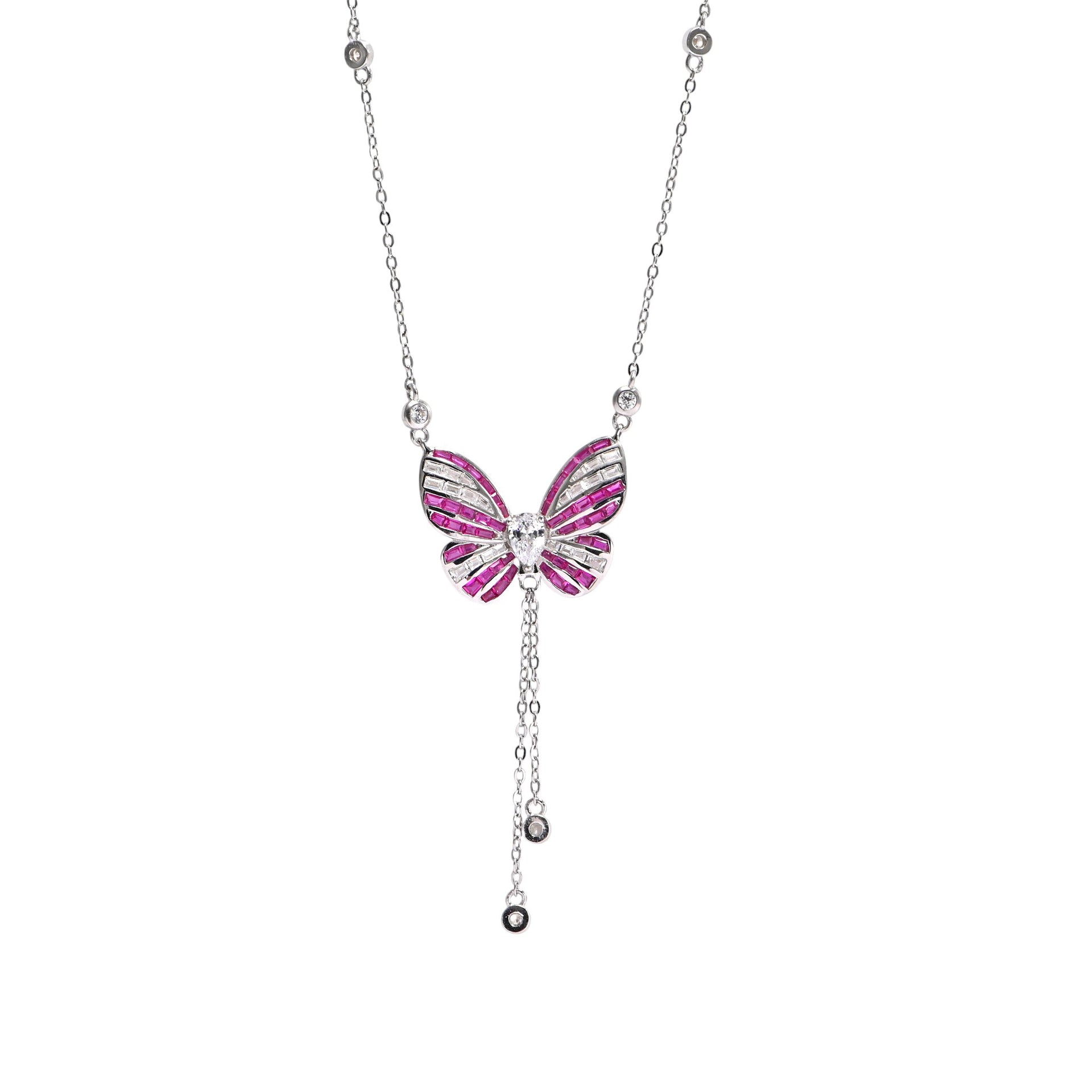 Twinrays Silver Whisper Butterfly Necklace