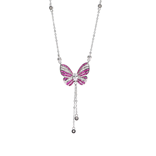 Twinrays Silver Whisper Butterfly Necklace