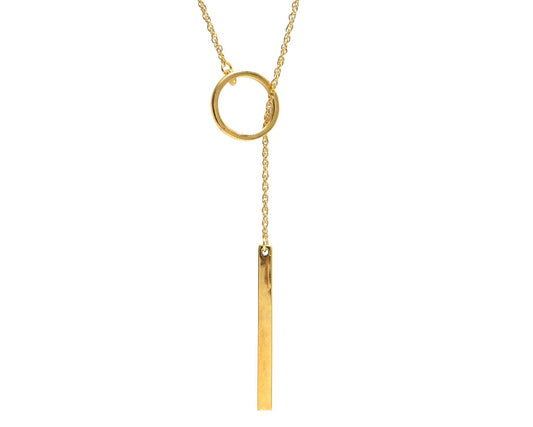 Twinrays Golden Orbit Drop Necklace