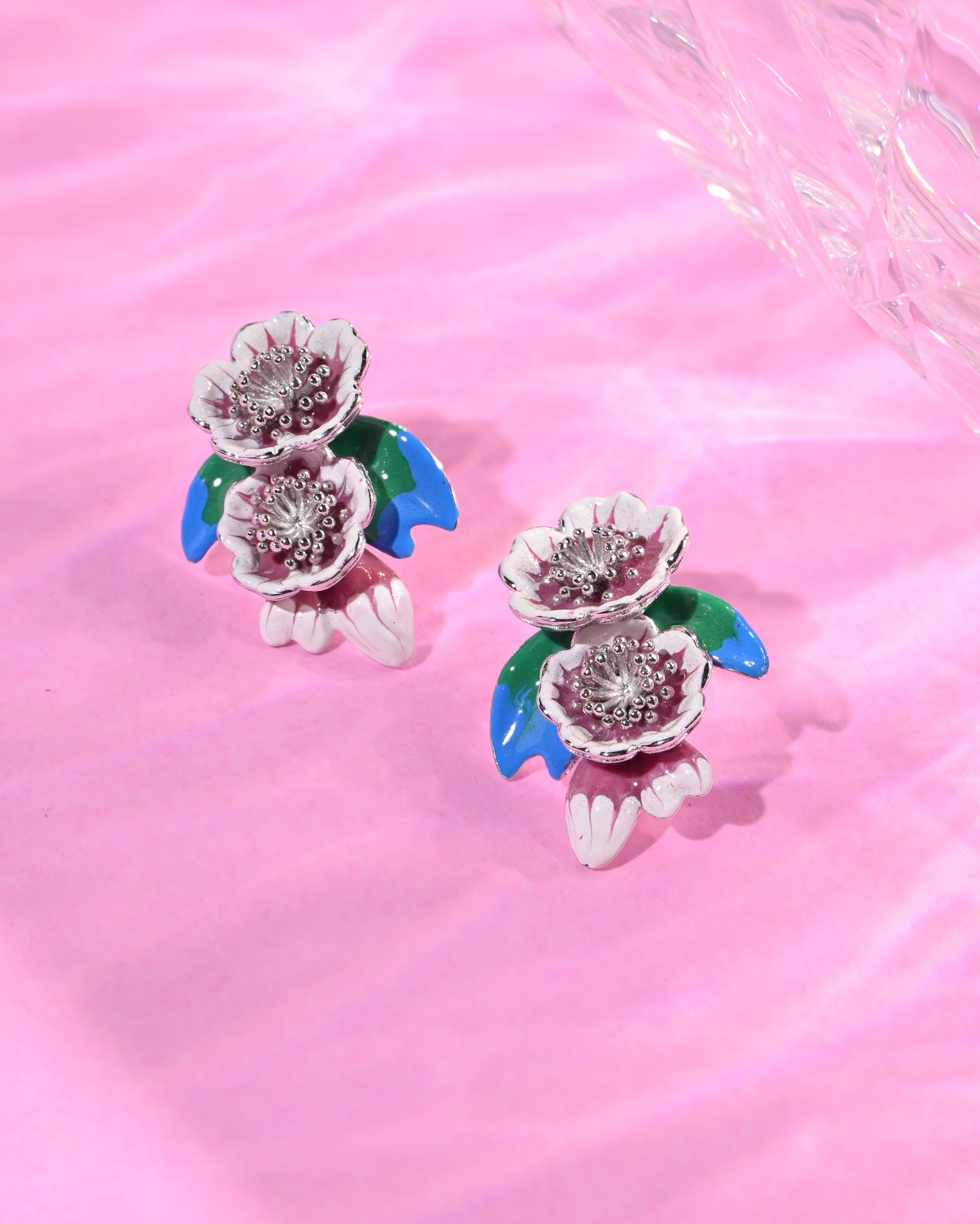 Twinrays Pink Blossoms Earrings