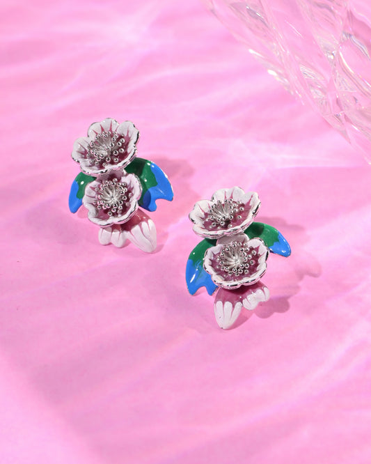 Twinrays Pink Blossoms Earrings