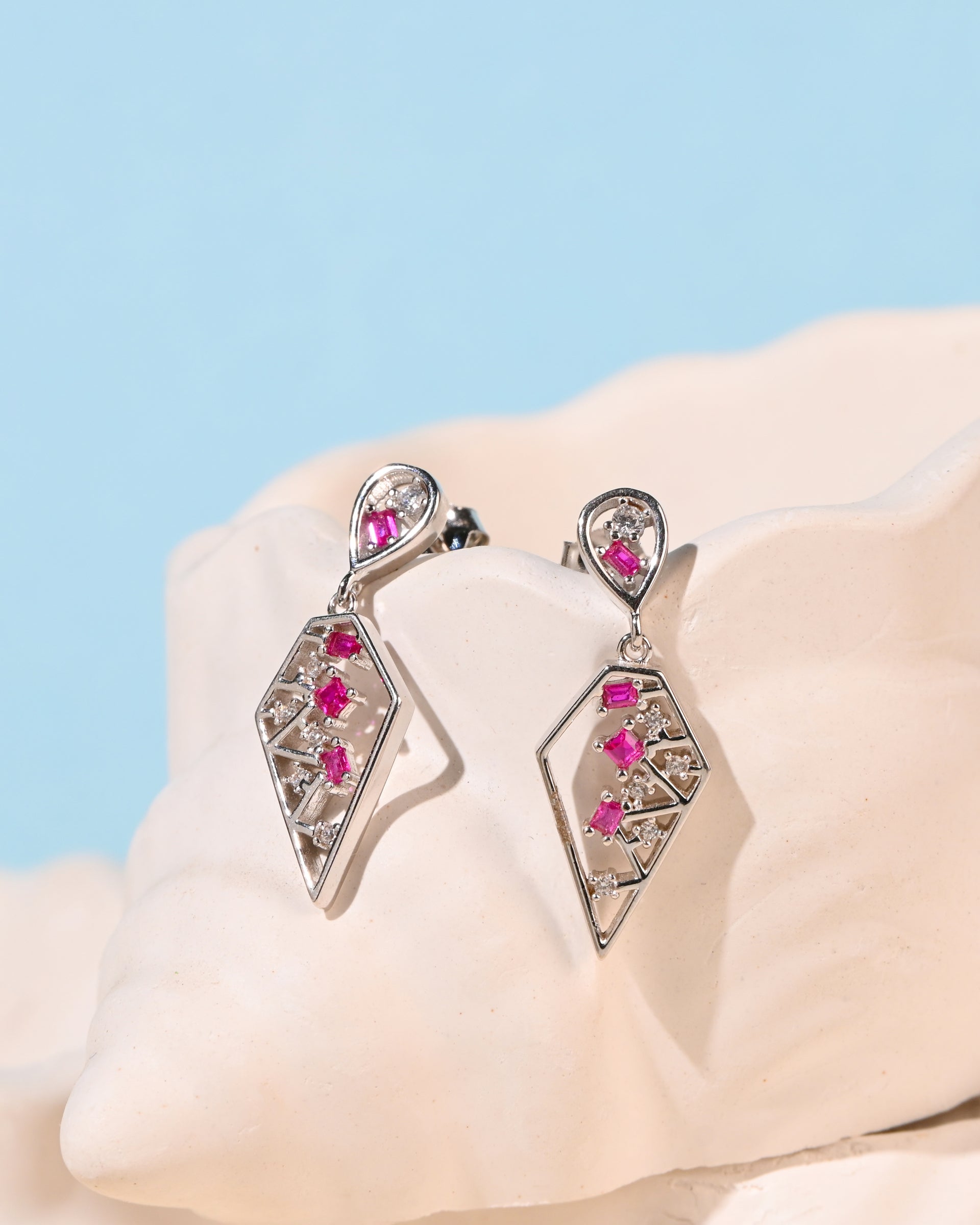 Twinrays Pink Prism Elegance Earrings