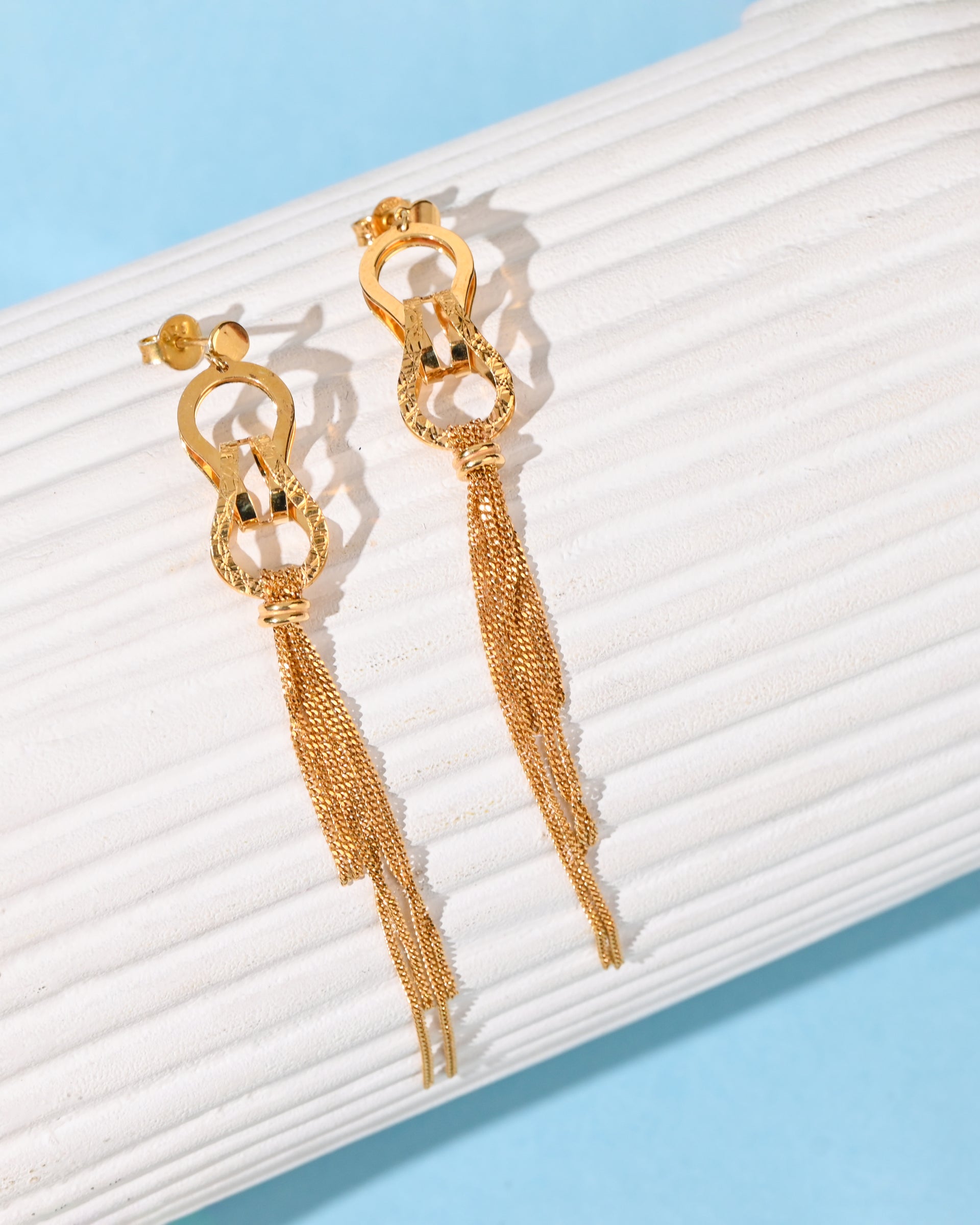 Twinrays Eternal Loop Tassel Earrings