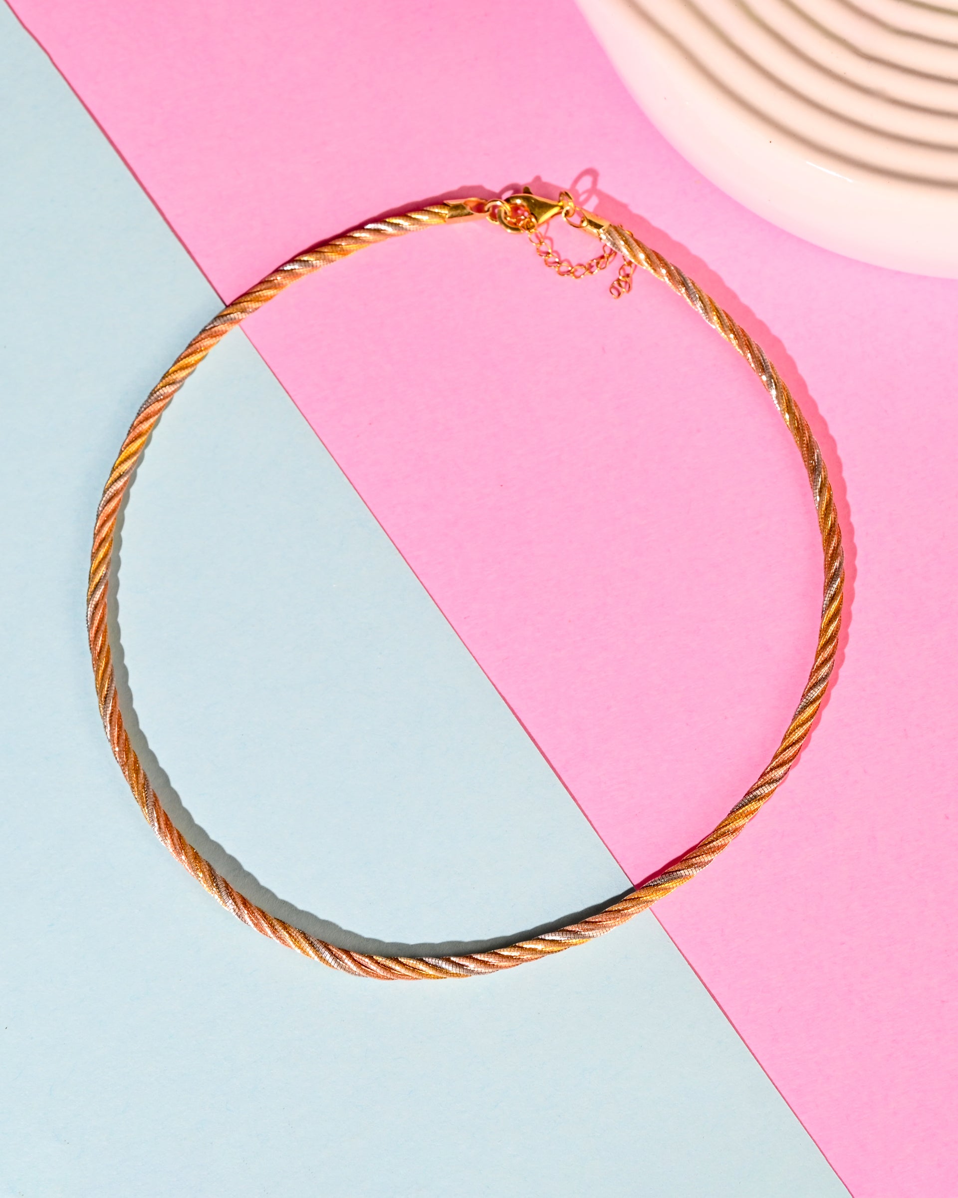 Twinrays Tri-Twisted Silver Necklace