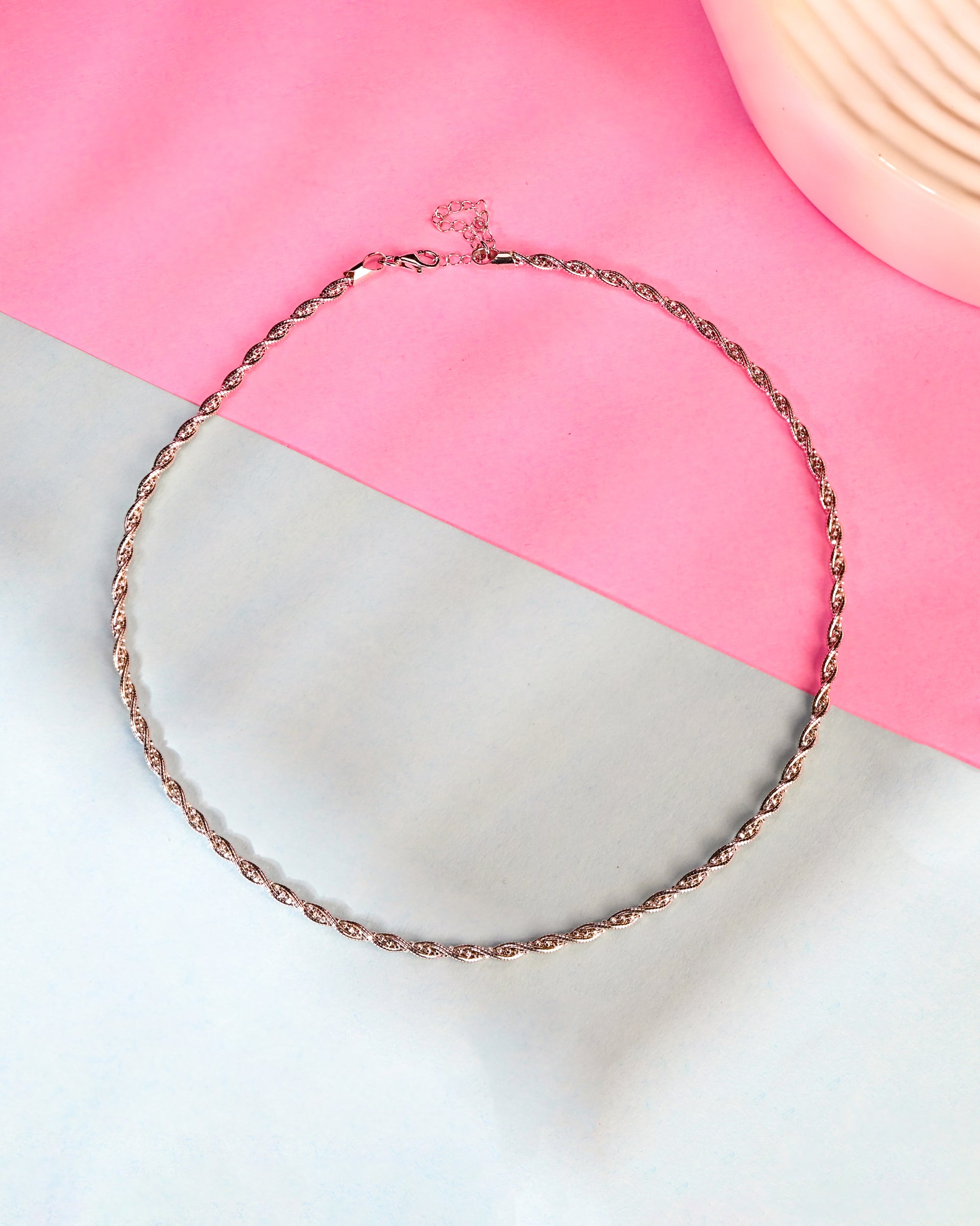 Twinrays Silver Twisted Necklace