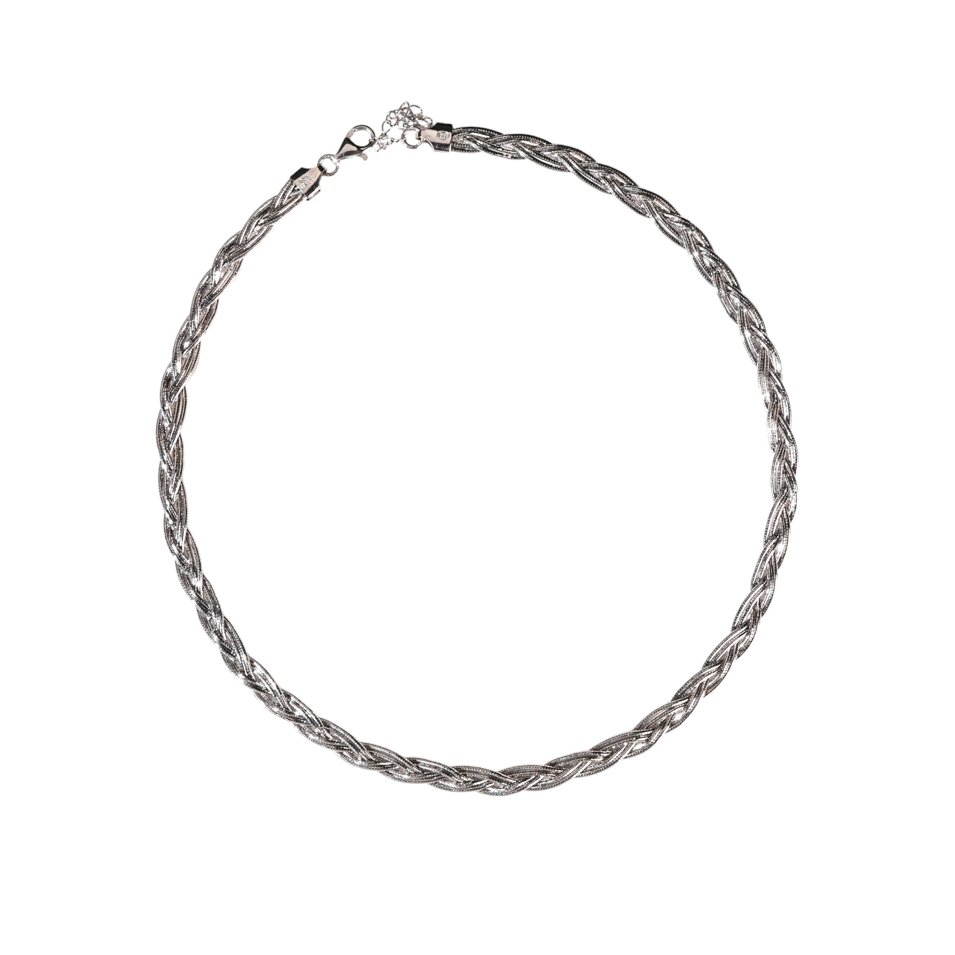 Twinrays Silver Braid Necklace
