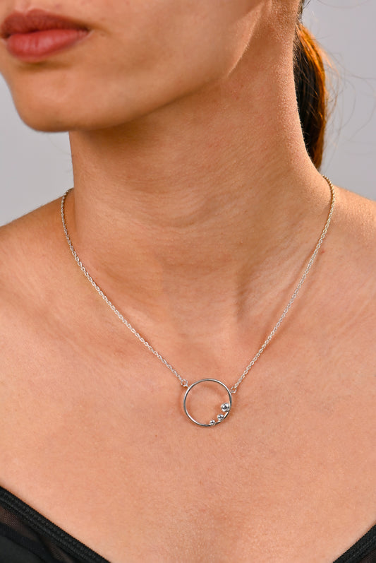 Twinrays Silver Eclipse Necklace