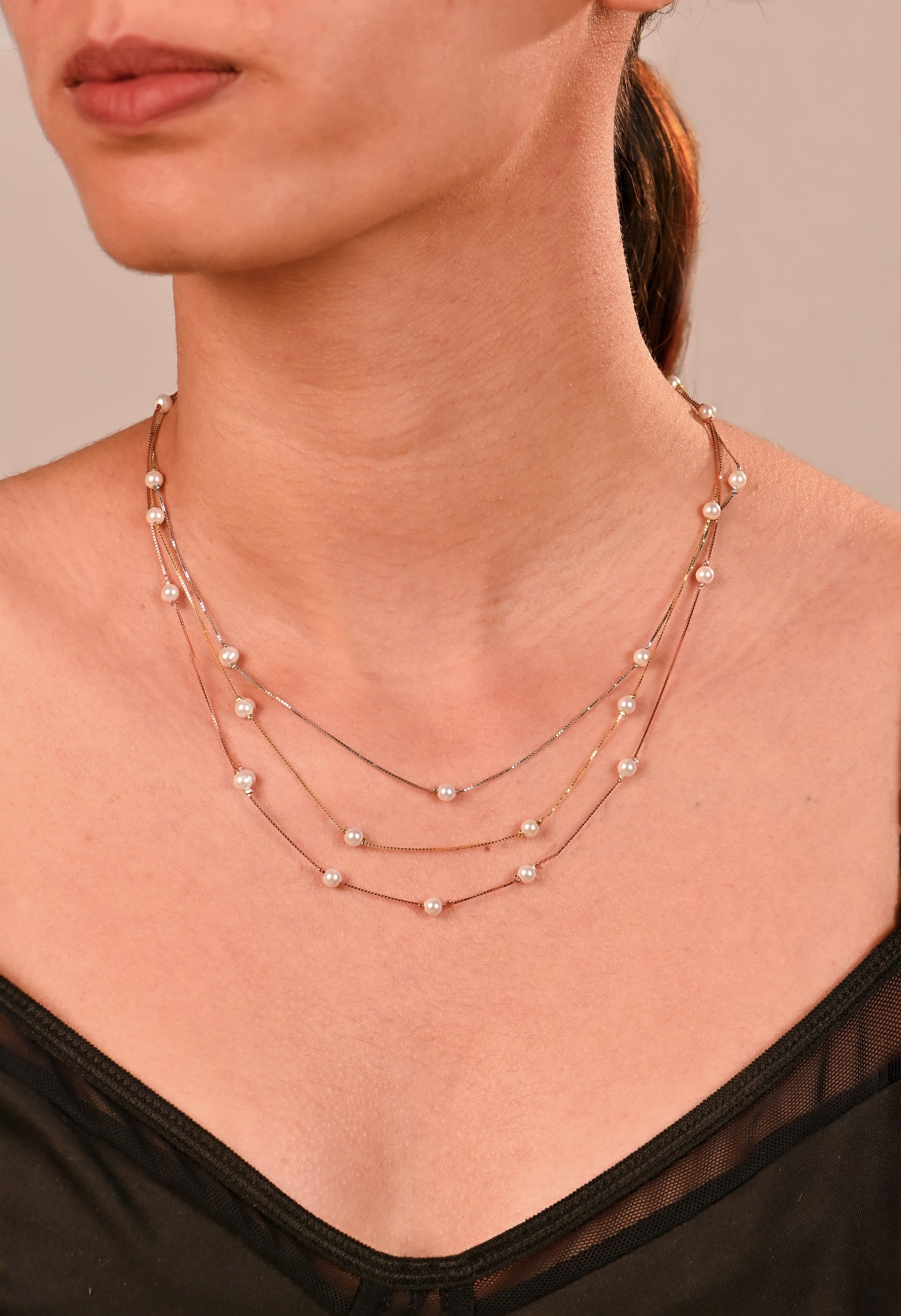 Twinrays Trinity Pearl Necklace