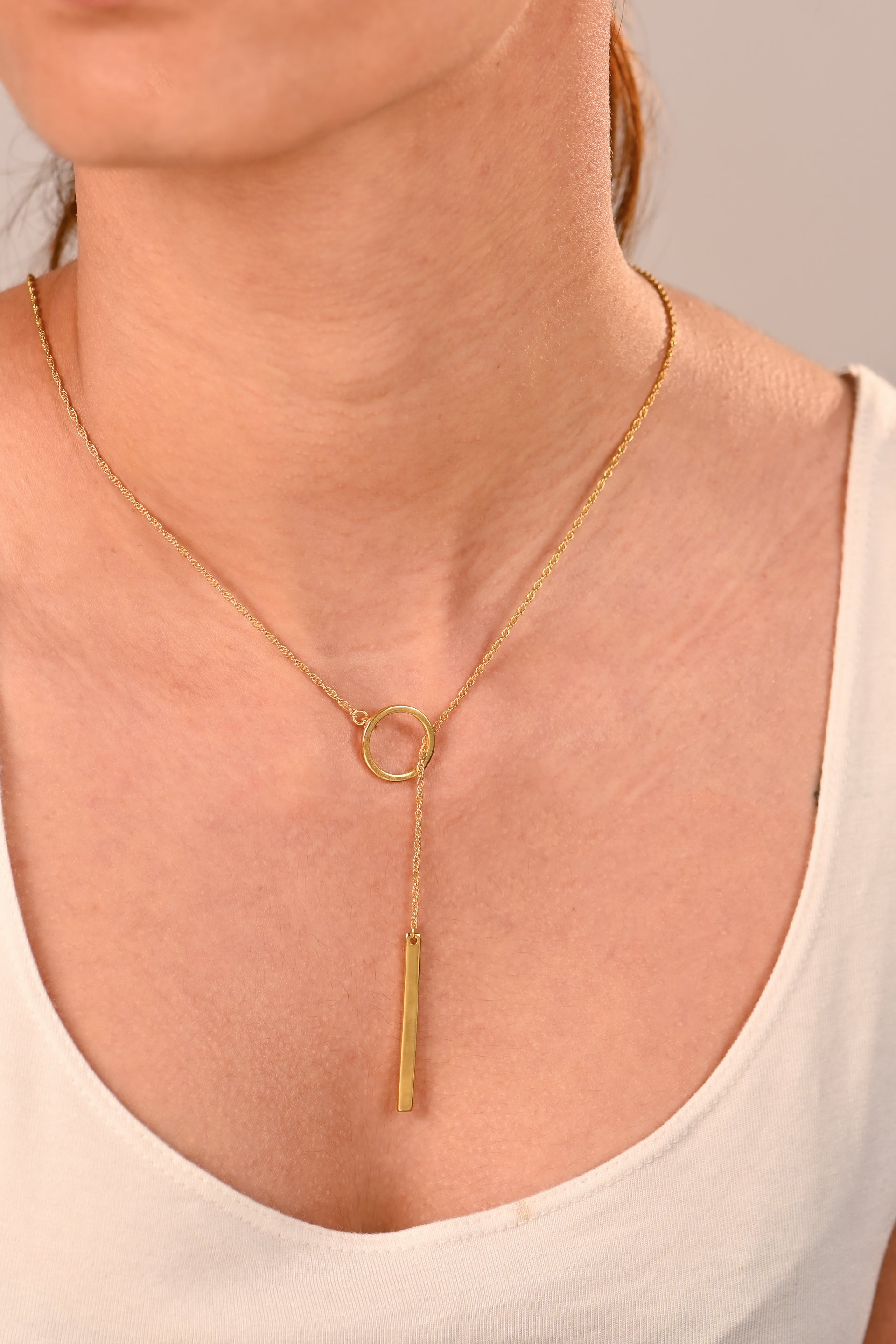Twinrays Golden Orbit Drop Necklace