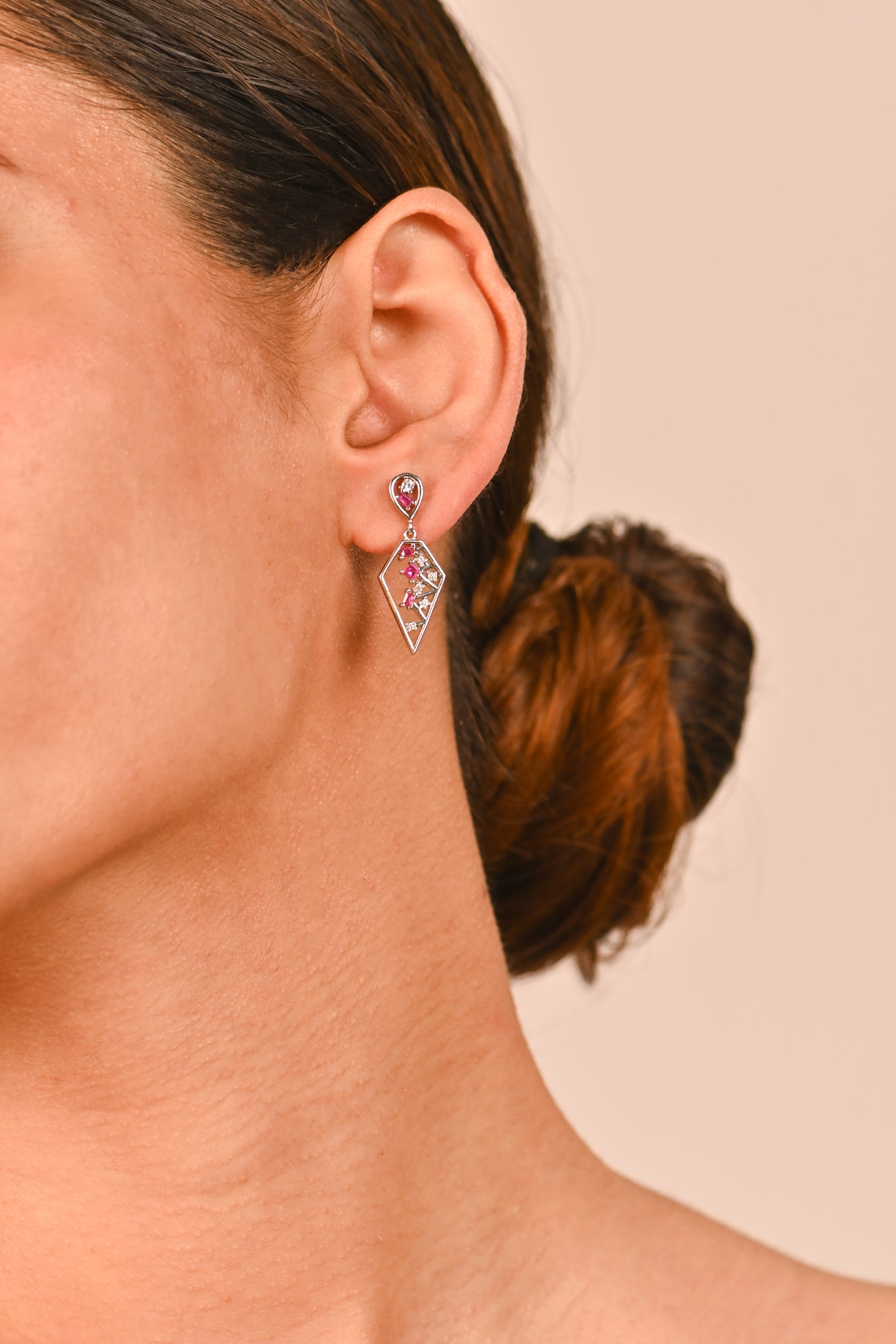 Twinrays Pink Prism Elegance Earrings