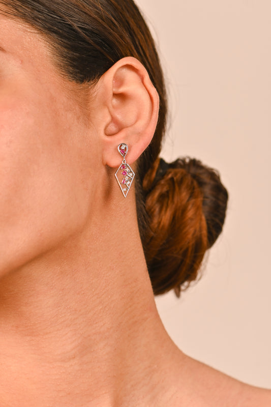 Twinrays Pink Prism Elegance Earrings