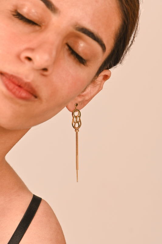 Twinrays Eternal Loop Tassel Earrings