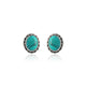 Turquoise Silver Stud Earrings