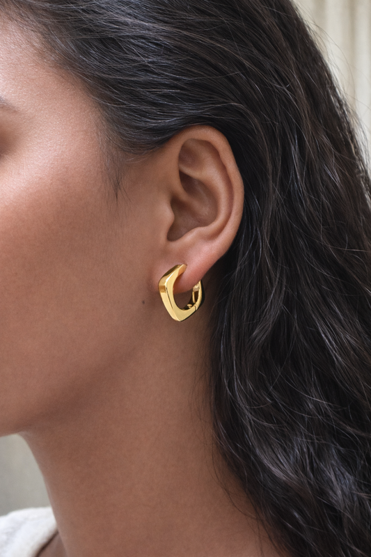 Twinrays Everyday Golden Luxe Hoops  Earrings