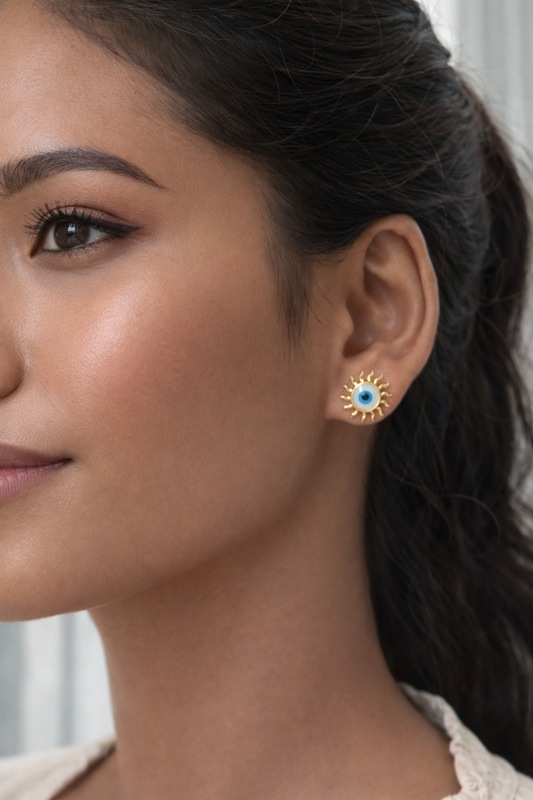 Twinrays Solar Evil Eye Earrings