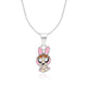 925 Sterling Silver Bunny Rabbit Pendant Necklace for Women