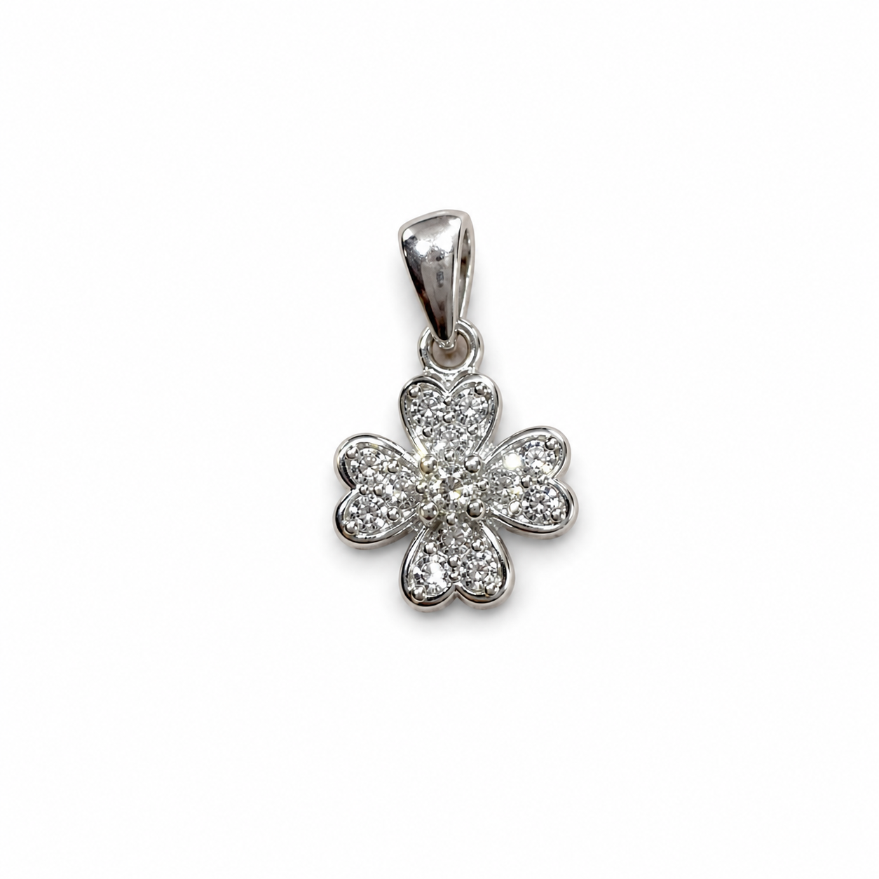 925 Sterling Silver Floral Heart Pendent