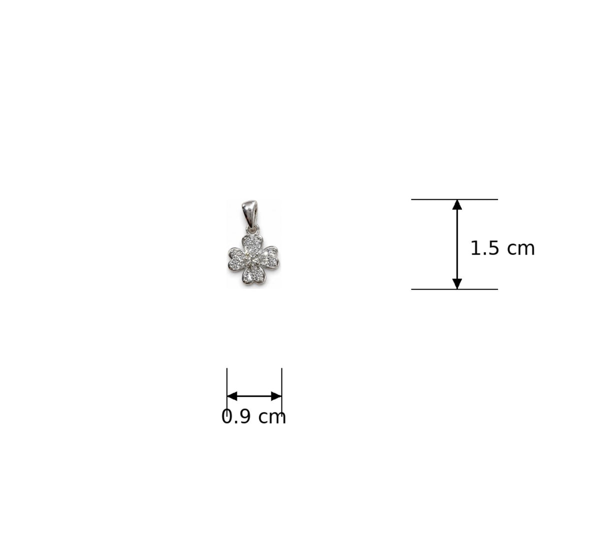 925 Sterling Silver Floral Heart Pendent