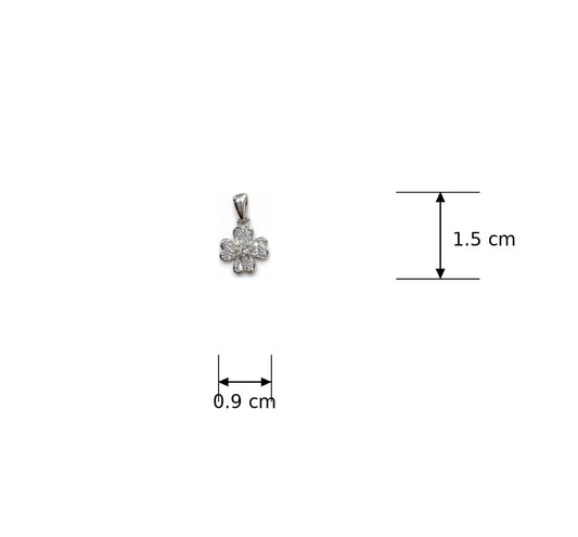 925 Sterling Silver Floral Heart Pendent