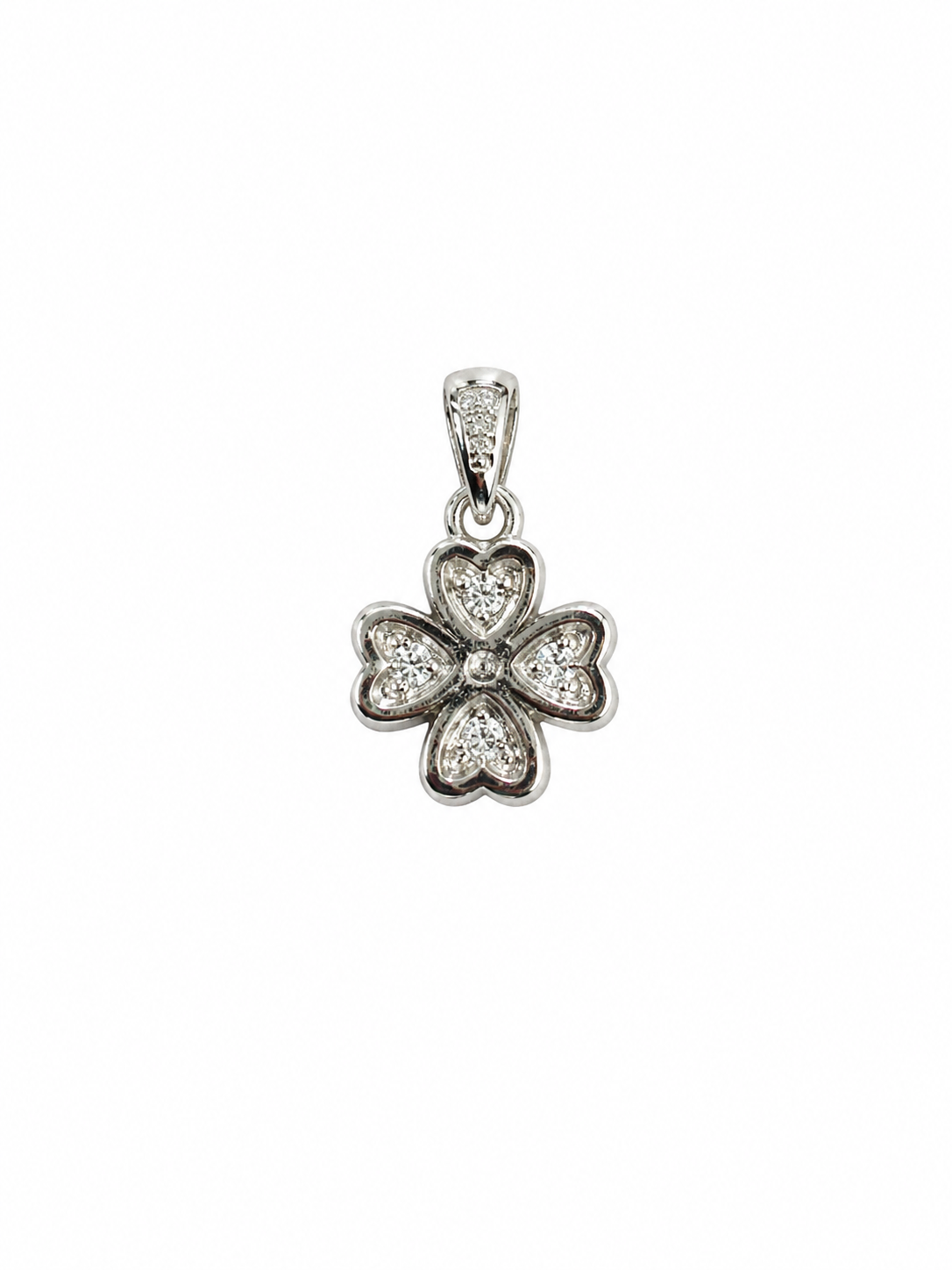 925 Sterling Silver Floral Heart Pendent