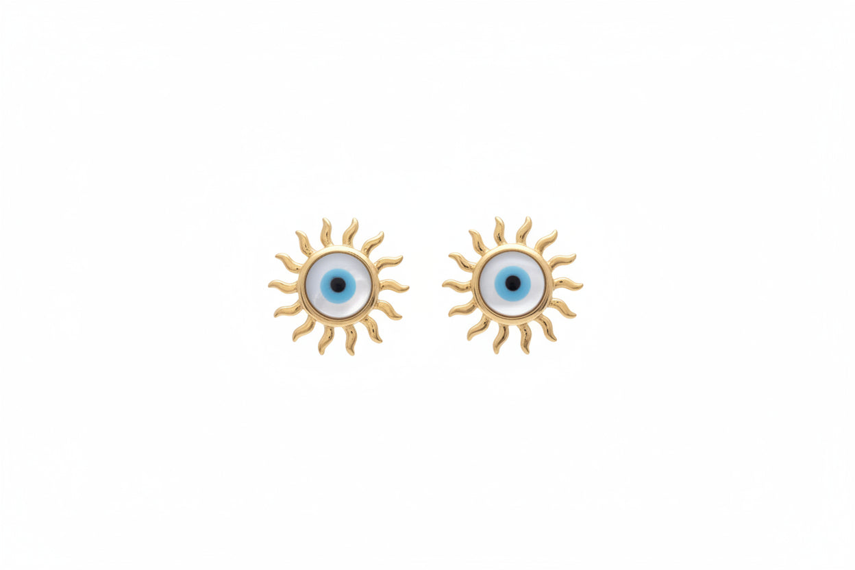 Twinrays Solar Evil Eye Earrings