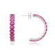 Twinrays Ruby Radiance Half Hoops  Earrings