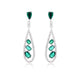 Twinrays Royal Green Droop Earrings