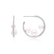 Twinrays Floating Pearl Hoops Earrings