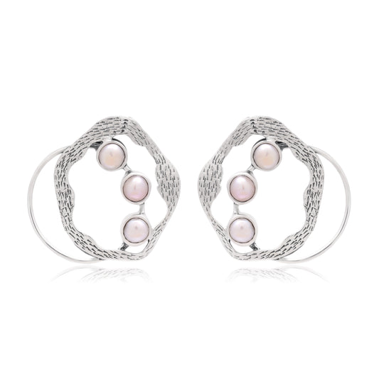Twinrays Abstract Pearl Earrings