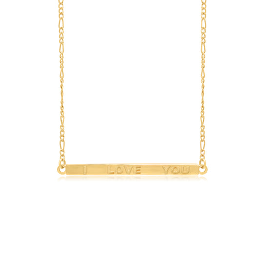 Twinrays Forever Love Bar Necklace