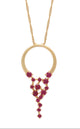 Twinrays Ruby Rain Circle Necklace