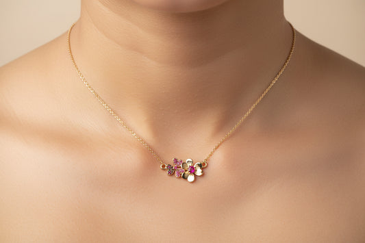 Twinrays Ruby Blossom & Flutter Necklace