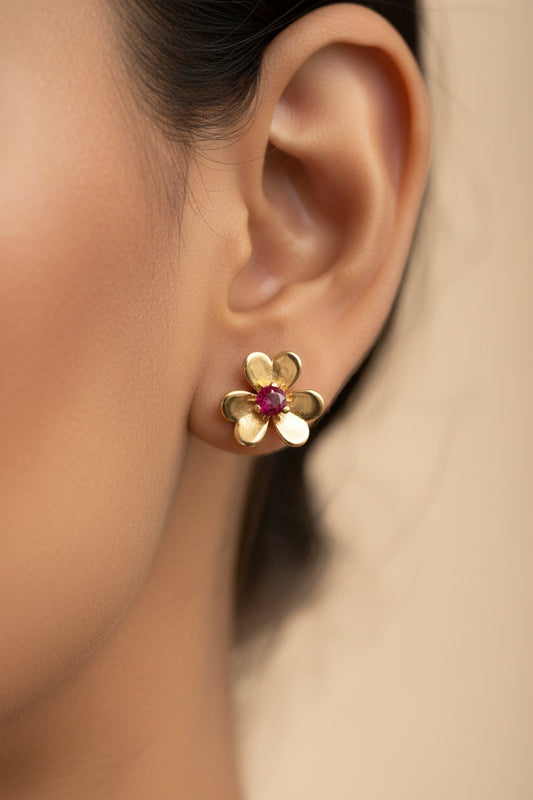 Twinrays Ruby Blossom & Flutter Earrings